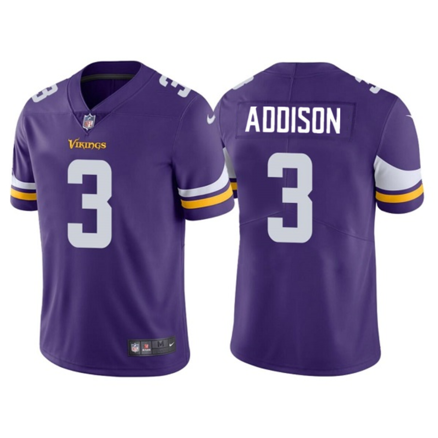 Minnesota Vikings #3 Jordan Addison Purple 2023 Draft Vapor Untouchable Limited Stitched Jersey